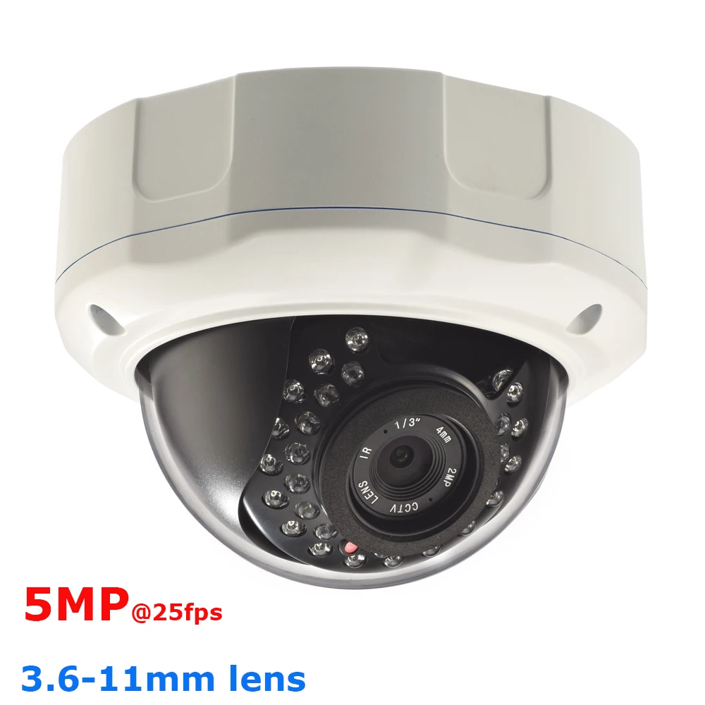 

Full HD 2592*1920@25fps 5MP realtime Network IP Camera 1920P 5.0 Megapixel IPCamera Dome Security Camera 3.6-11mm heater optiona