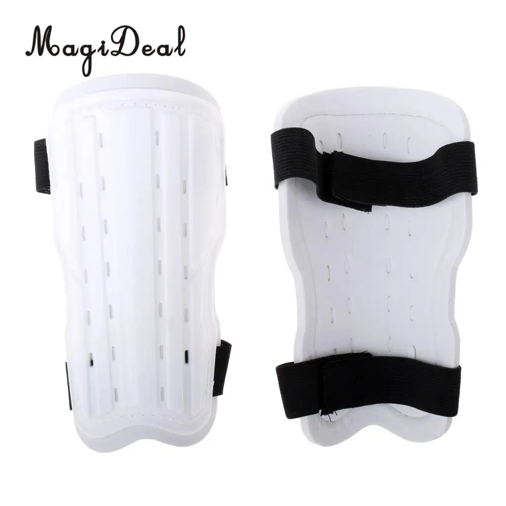 MagiDeal Lightweight Soccer Football Training Sports Padded Shin Guard Pads Protector White for Hockey Basketball Volleyball