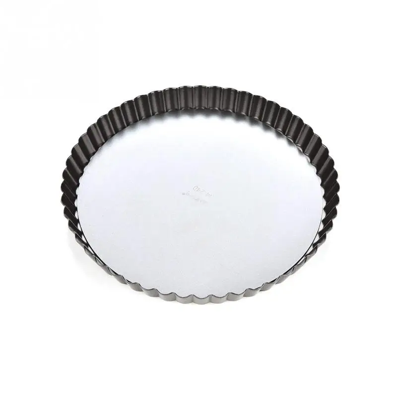 Алюминиевый сплав с антипригарным покрытием пирог Tart съемный антипригарное дно выпечки кондитерские формы сковорода 4 размера - Цвет: 10 inch