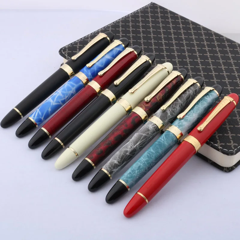 高級 Jinhao 450 万年筆銅版英語書道ボディ浸漬チップサークル