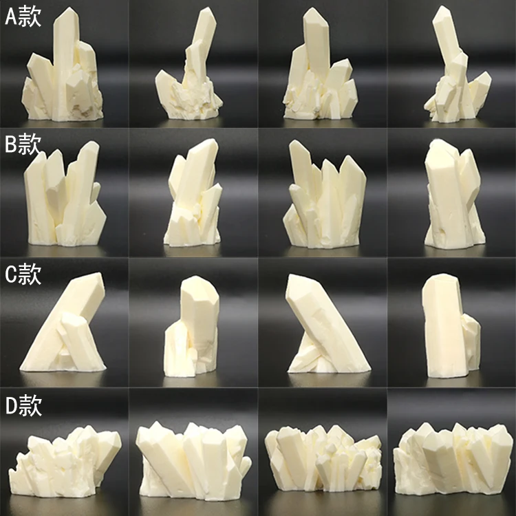

Silica gel 3D crystal icicle Silicone mold cake chocolat silicone molds candy mould 4 shape aroma stone stone pillar moulds