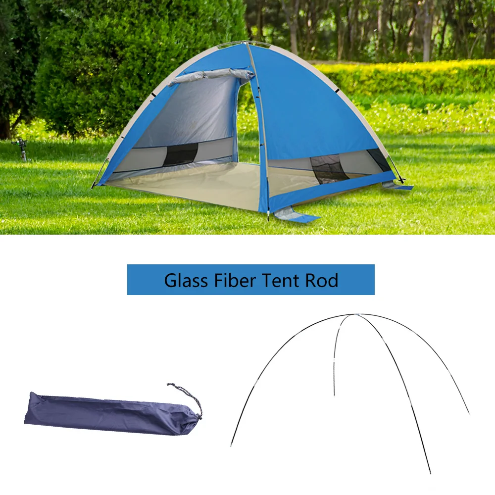 2 Set Camping Replacement Fibreglass Tent Poles 7 sections All Tent Types New UK 