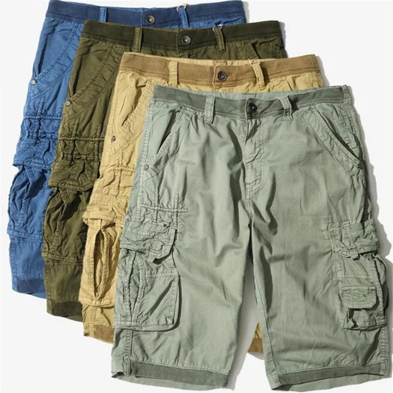 Для мужчин s Военная униформа брюки карго шорты для женщин прохладное лето хлопок повседневное карман мужчин свободные шорты для тренировок