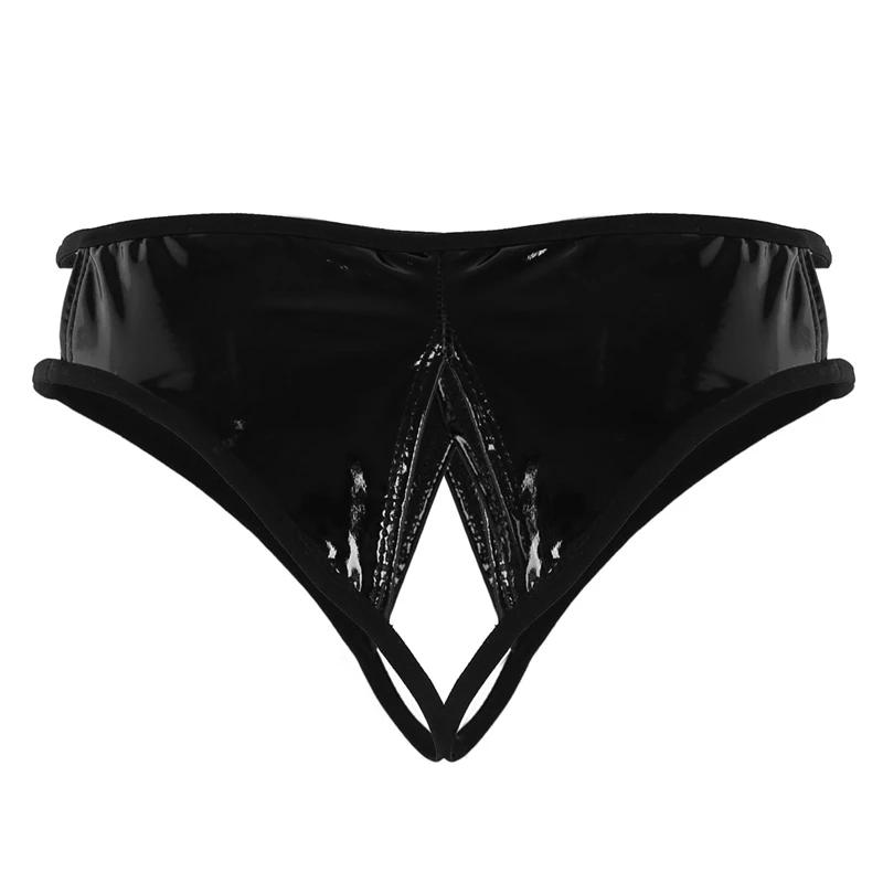 Женское сексуальное белье Wet Look бант из искусственной кожи трусы с ...