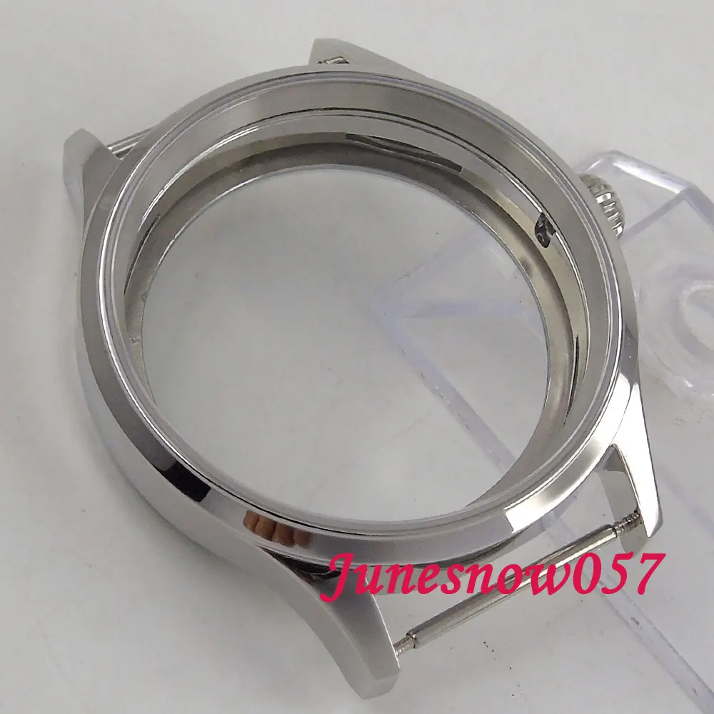 43 мм корпус часов сапфировое стекло полированная нержавеющая сталь 316L Fit ETA 6497 6498