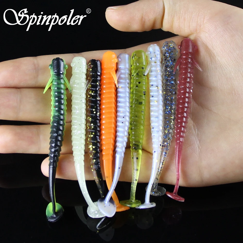 24pcsLot 8cm 2g 9 Colors Paddle Tail Soft Grubs 3D High Imitation Fish Lure Jig Head Soft Lure For Bass Fishing Mandarin Fish  (27)