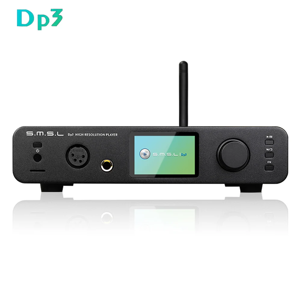 Цифровой плеер SMSL DP3 USB Hi-Res ES9018Q2C чип DAC 32 бит/384 кГц DSD256 двусторонний Bluetooth 4 0/WIFI/DLAN