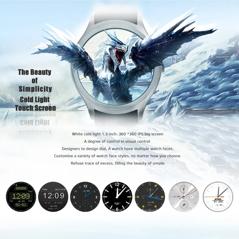  D5 + WiFi 3G Smart Watch Phone GPS Android 5.1 MTK6580 Quad Core 1G RAM 8G ROM Herzfrequenz Google 