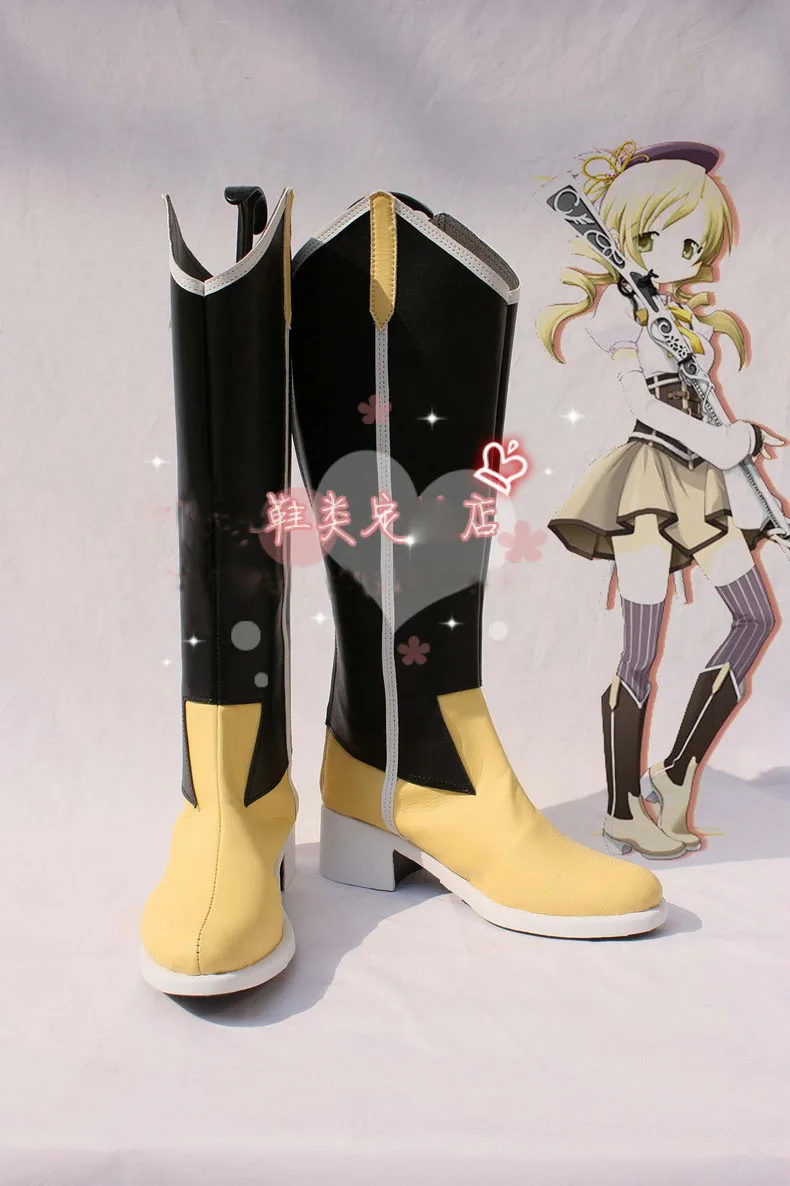 

Anime Puella Magi Madoka Magic Tomoe Mami Boots Cosplay costume shoes Custom Made Halloween Free Shipping