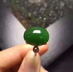 925 пробы серебро зеленой яшмы обручальное кольцо Регулируемый Размеры для Для женщин идеальный подарок на Рождество