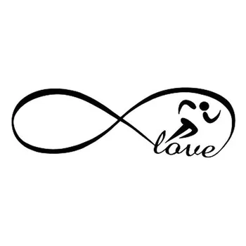 

20X6.3CM INFINITY lOVE RUNNER RUNNING Sticker Vinyl Decal Car-styling Car Accessories S8-0733