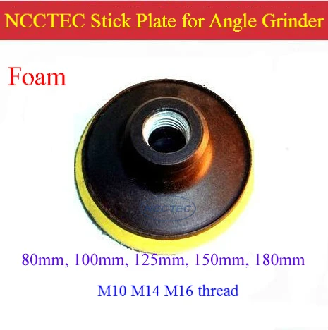

[4''*M16] plastic connector fittings stick plate for angle HAND grinder FREE shipping | 100mm suck disc for wet polishing pad