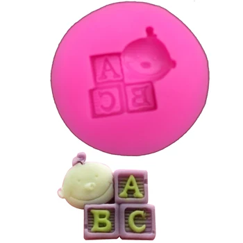 

Baby ABC Shape DIY fondant cake silicone moulds chocolate jelly pastry candy Clay for cupcake kitchen Baking tool FT-0178