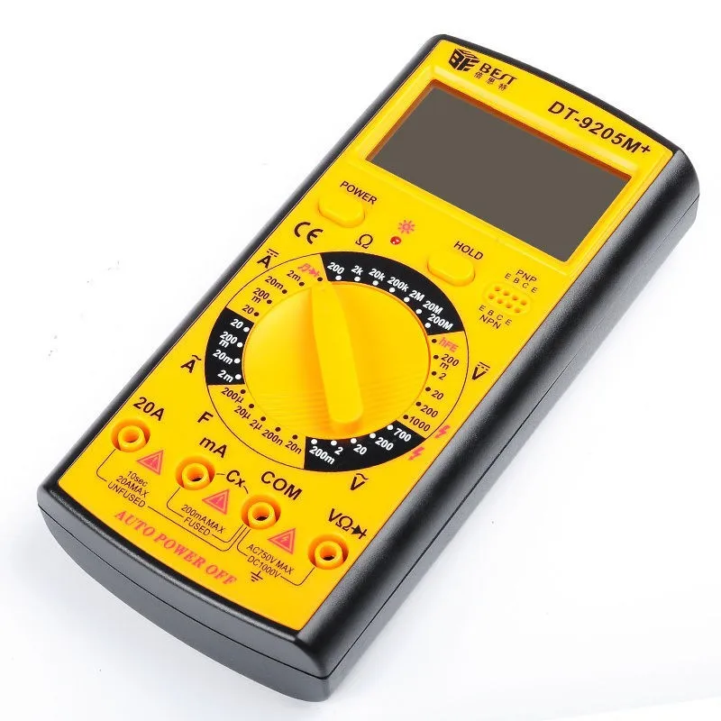 DT 9205M+ LCD Digital Multimeter Voltmeter Electrical Test volts amps