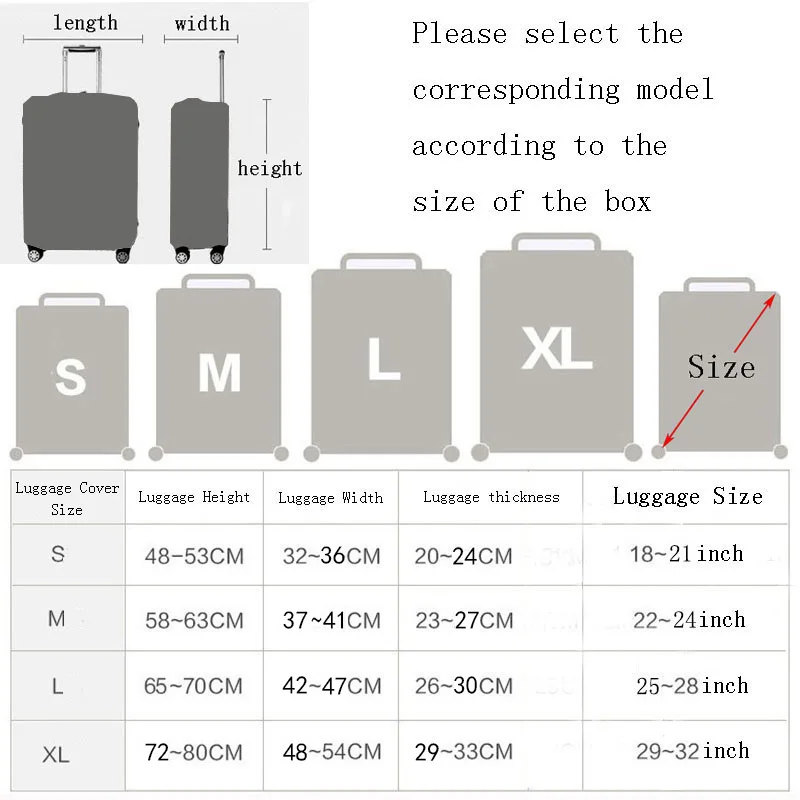 TRIPNUO Thickest Hong Kong Town чехол для багажа аксессуары для путешествий эластичный чемодан защитный чехол для чемодана 18 ''-32''