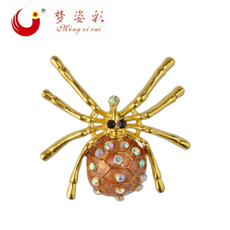 

2017 Trendy Cut Small Crystal Spider Brooch Cheap Vintage Rhinestone Strass Insect Broche Mujer Insect Lapel Pin X0836