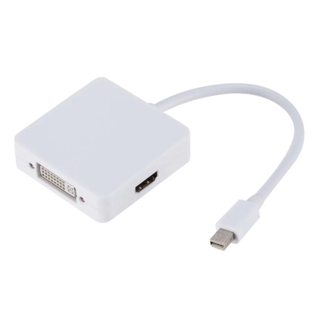 YuBeter 3 в 1 MINI DP DisplayPort Thunderbolt к VGA, HDMI, DVI Дисплей Порты и разъёмы Кабель адаптер для MacBook Проектор Монитор персонального компьютера