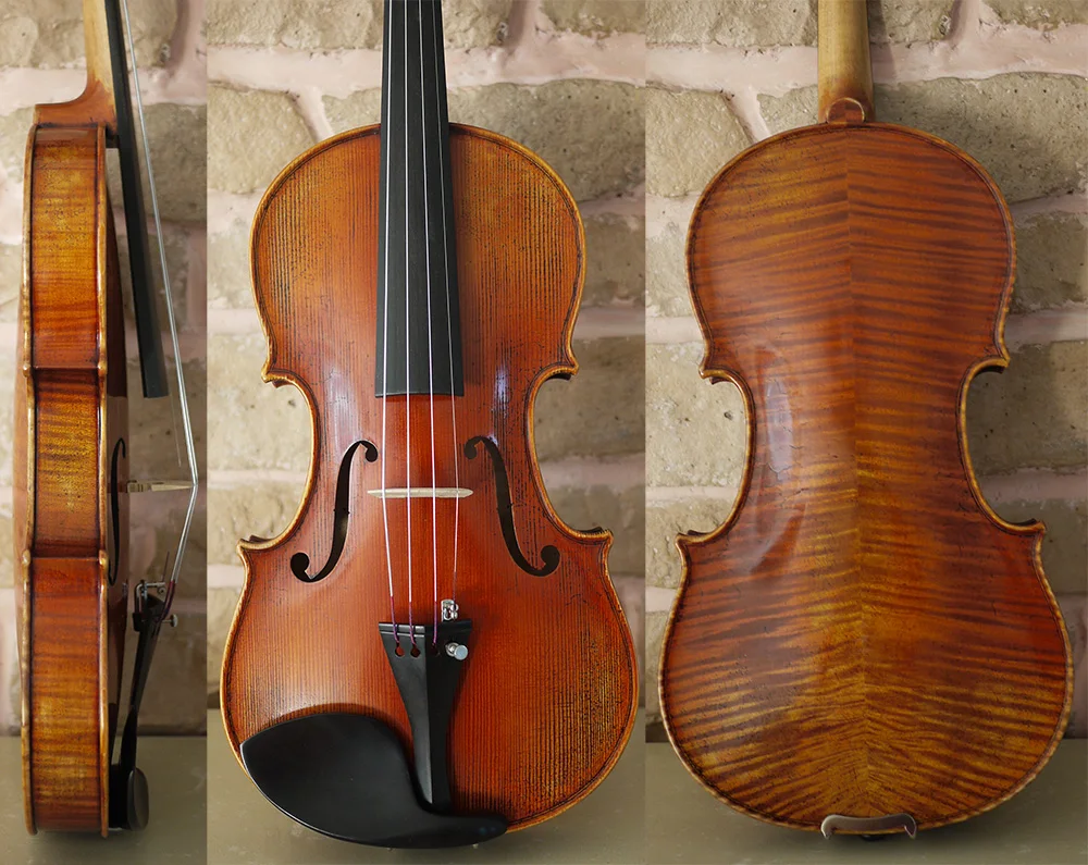 Карпатская ель Antonio Stradivari 171" Почва" Скрипка, мост Обер, античный лак, № 2867