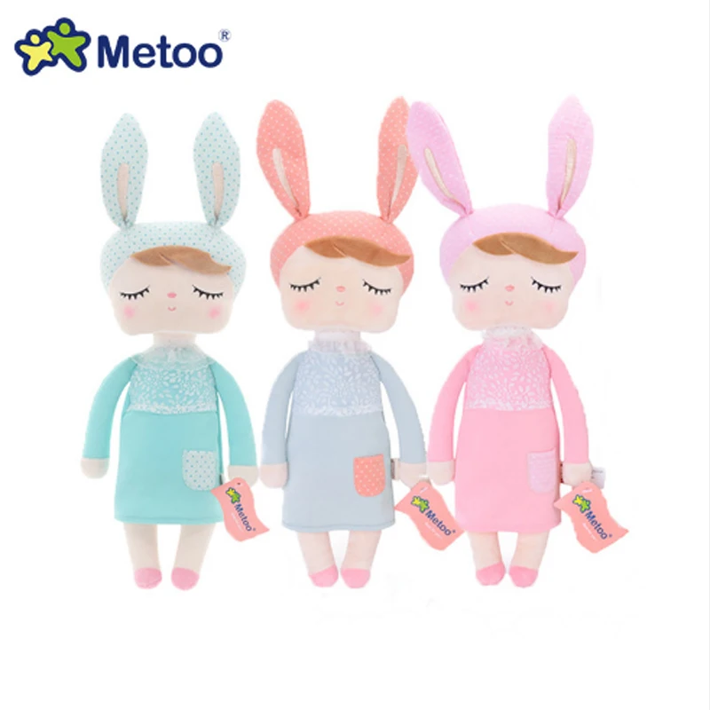 

Metoo Newest Plush&Stuffed Sweet Rabbit Cute Animals For Kids Toys Angela Metoo Doll For Girls Birthday Christmas Gift 45cm