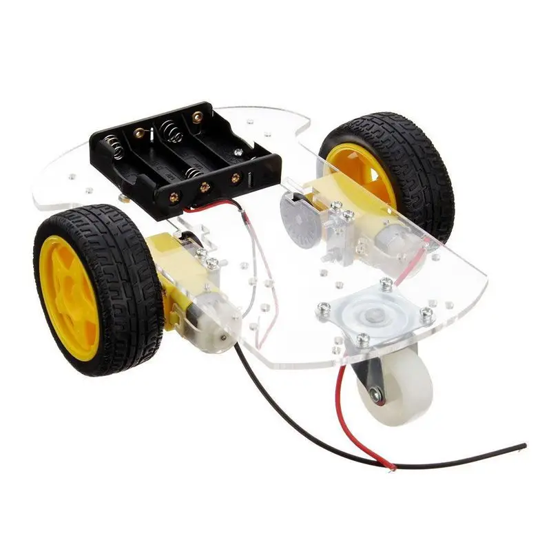 

Transparent Motor Smart Robot Car Chassis Kit Speed Encoder Battery Box For Arduino DIY