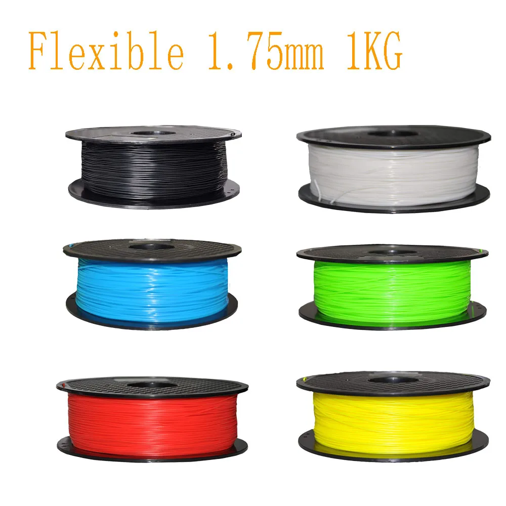 3D Printer TPU Filament 1.75mm Dimensional Accuracy +/-0.05mm 3D Printing Material Plastic for RepRap