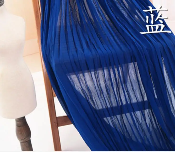 Шифоновая плиссированная юбка Ткань Твердый орган мятая Мягкая дышащая DIY юбка платье шарф ткань