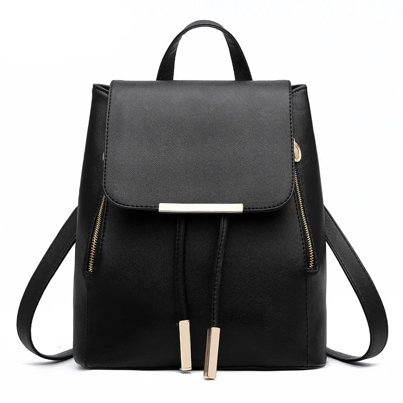 

Designer Fashion Women Backpack Solid Color Mini Multi-Function Small Backpacks PU Leather Female Ladies Shoulder Bag