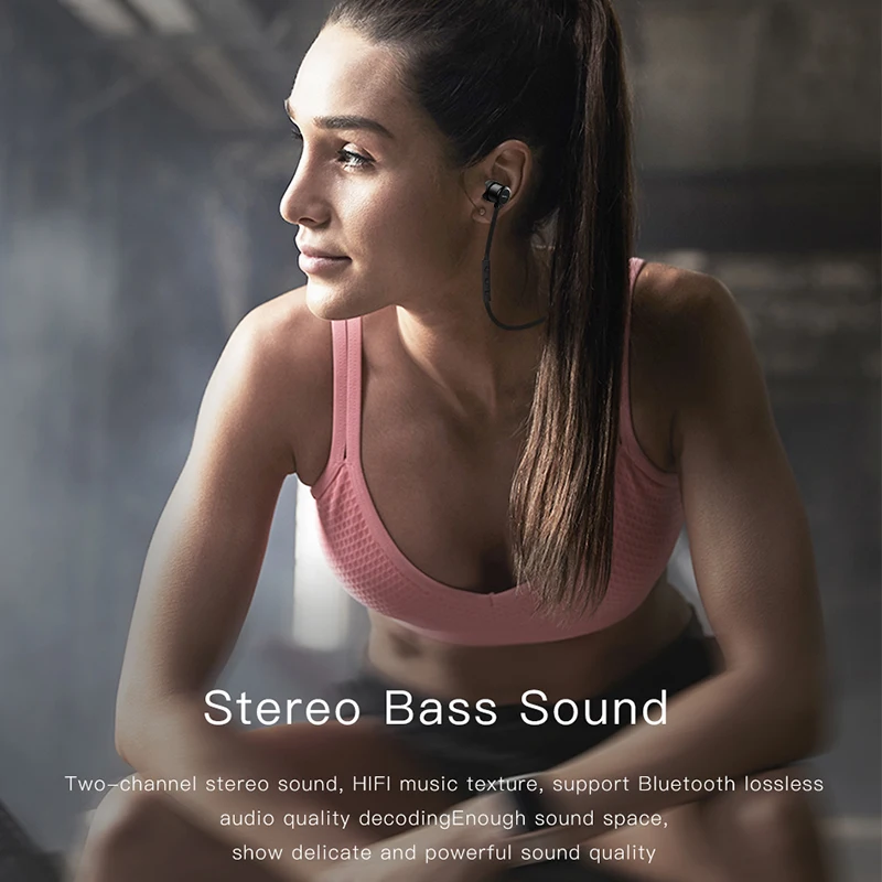 AWEI WT10 Magnetic Bluetooth Earphone Sport Waterproof Wireless Headset Bass Stereo Music Wireless Headphones with microphone