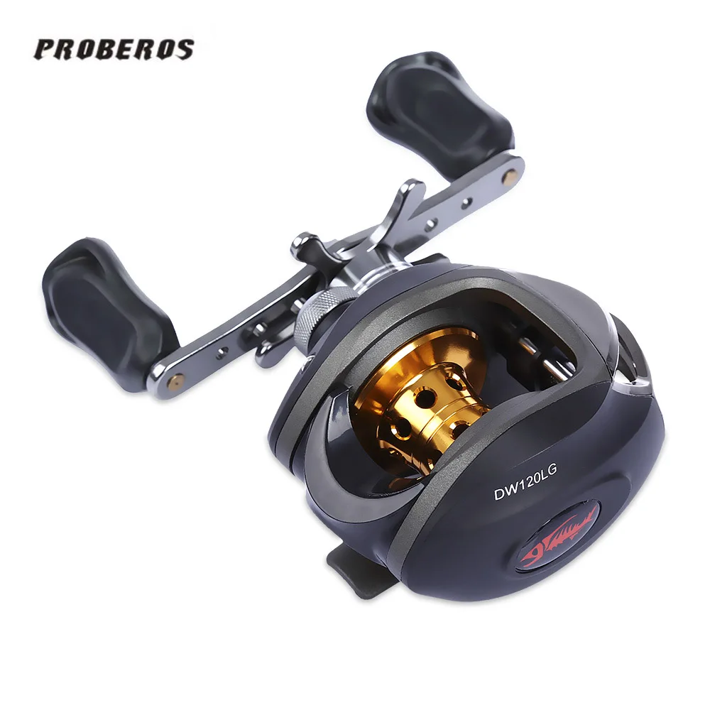 Proberos 6.31 Metal Spool Spinning Fishing Low profile Reel 9 + 1 Ball