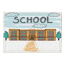 Shool Decor A Class Building под красивым небом для детей, коврики для ванной, нескользящий коврик для двери, коврик для прихожей, модный стиль