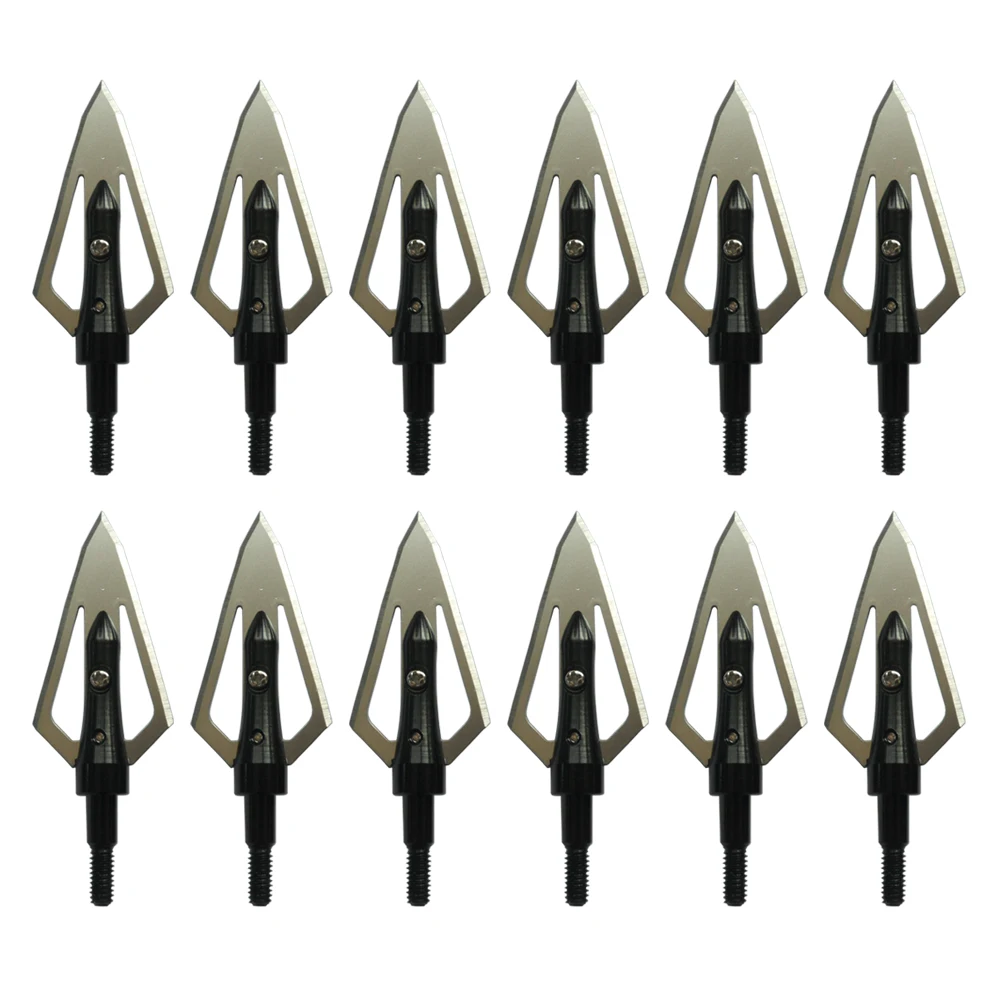 

Archery Steel Broadheads Arrowhead 2 Fixed Blade Points Hunting Arrow Heads