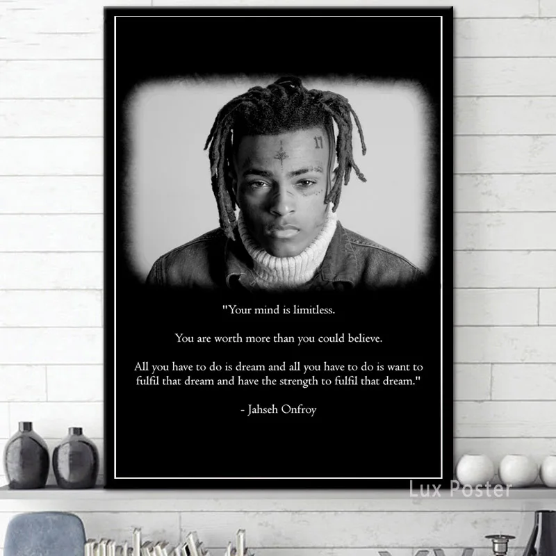 R.I.P XXXTentacion Рэппер музыкальный певец звезда Плакат и принты настенная живопись