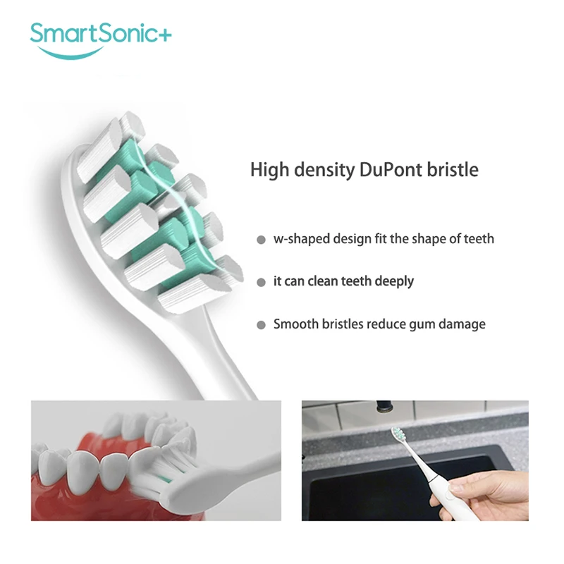Звуковая электрическая зубная щетка перезаряжаемая чистка зубов для взрослых ультра-звуковая зубная щетка чехол с USB зарядным устройством Dupont насадки зубных щеток
