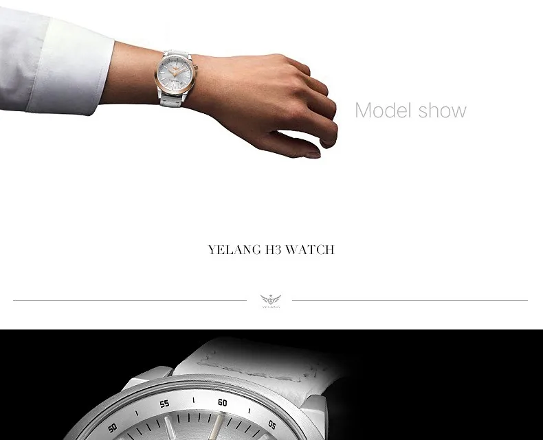 Новое поступление стальной ремешок YELANG V1010 обновленная версия T100 Тритий Светящиеся водонепроницаемые женские модные деловые кварцевые наручные часы