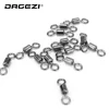 DAGEZI Stainless Steel Fishing Connector 8-word ring connector Rolling Swivel Solid Ring 25Pcs/lot Fishing Hook Tools ► Photo 3/6