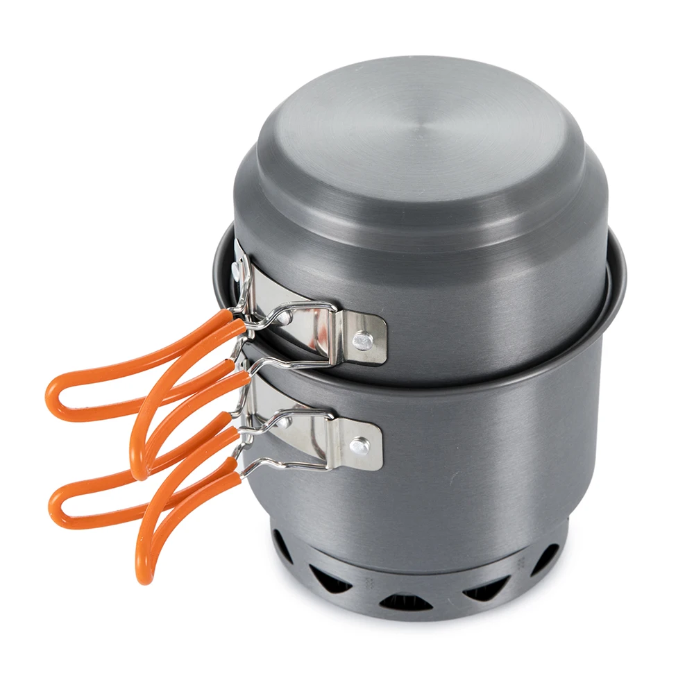 

NEW Camping Cookware Bowl Pot Heat Collecting Exchanger Pot Pan Tableware Gas Cooking System Picnic Cooking Pot Pan Cookware Set