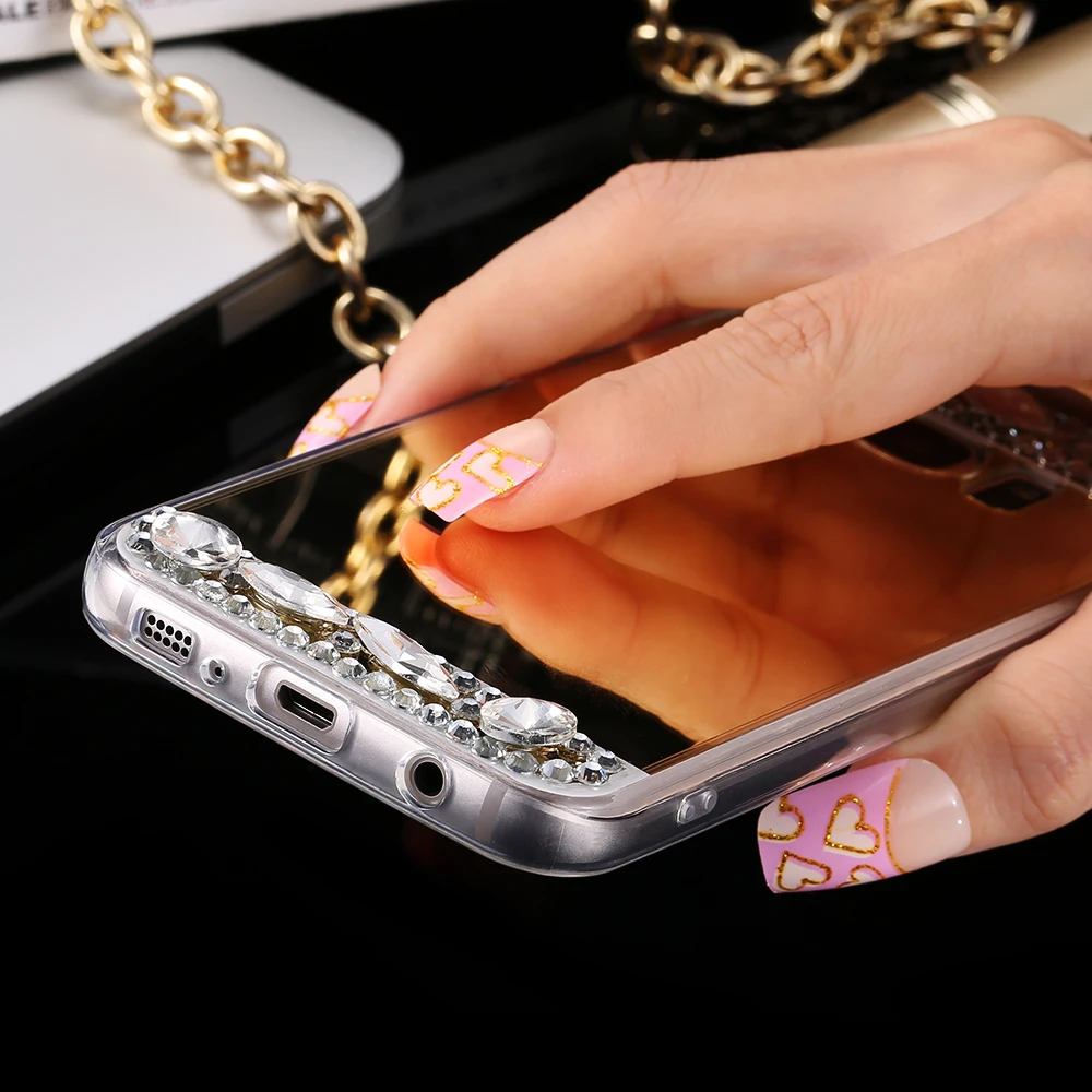 Kisscase роскоши зеркало Алюминий случае Коке для iPhone 6 S 7 Plus чехол телефона Samsung Galaxy S7