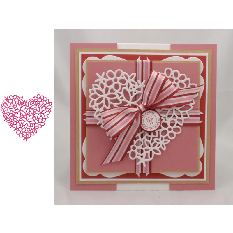 

Heart Lace Metal Cutting Dies for Scrapbooking Paper Craft Embossing Die Card Making Stencils New 2019 Valentine