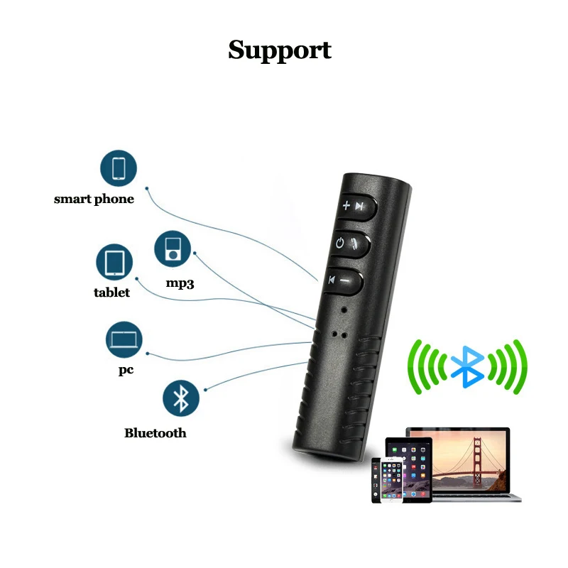 Автомобильный Bluetooth AUX 3,5 мм разъем Громкая связь Вызов Bluetooth адаптер передатчик Авто музыка Bluetooth приемники