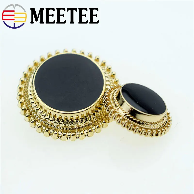 Meetee 10pcs 18/20/22/25mm Scrapbooking Decorative Buttons Fashion Women Coat Metal Shank Button DIY Clothing Sew Material D4-8 | Дом и сад