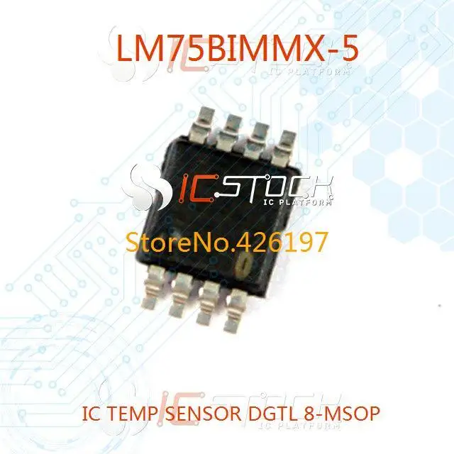 Free Shipping LM75BIMMX 5 IC TEMP SENSOR WATCHDOG 8MSOP LM75 75B LM75B