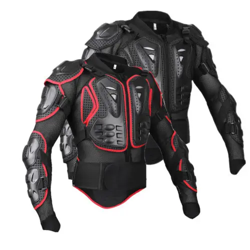 Motorcycle Full Body Armor Jacket Motocross Racing Spine Chest Protector Gear