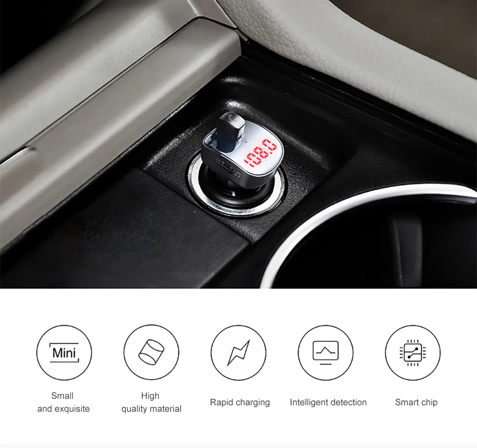 Прикуривателя автомобиля MP3 U диск FM передатчик TF цифровой Дисплей Bluetooth аудио Dual USB 3.1A 5V универсальных розеток XM-151
