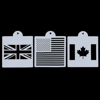 

National Fags US UK Canada Reusable Stencil Airbrush Painting Art Cake Spray Mold DIY Decor Crafts