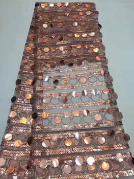 

Hot Sale French African Lace Fabric Guipure Sequined Cotton Cord Tulle Nigerian Mesh India Lace For Wedding Dress ZX3163