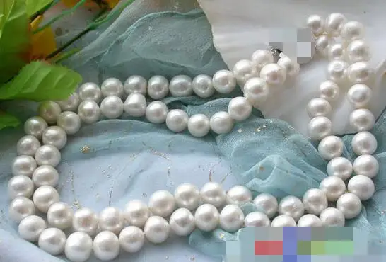 

song voge gem nanJ2103 2ROW ROUND WHITE FRESHWATER PEARL NECKLACE