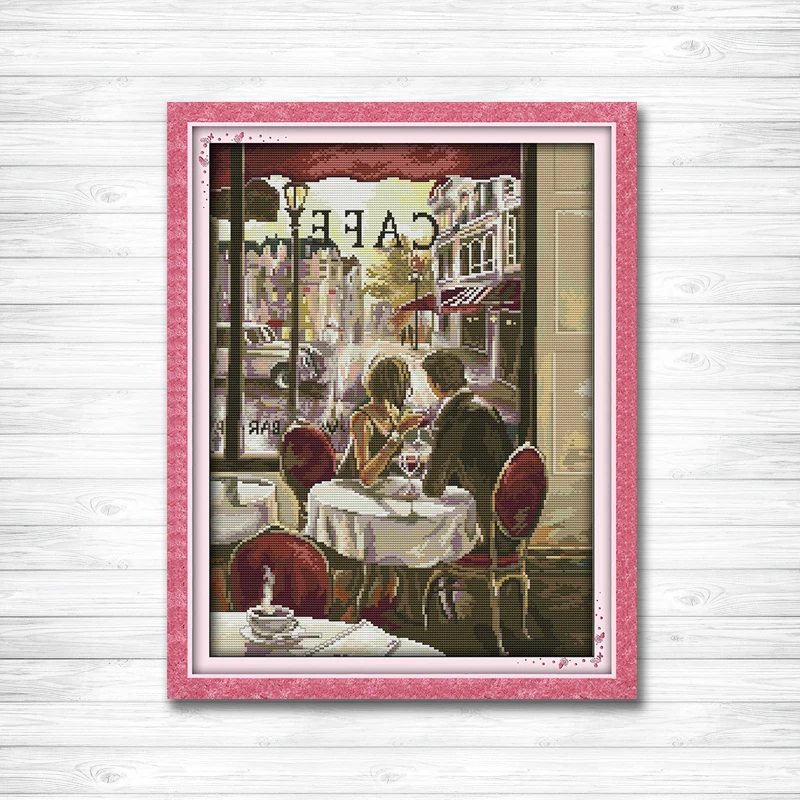 Coffee lovers printing on canvas DMC 14CT 11CT Cross Stitch kit full embroider needlework Set Romantic memories home decoration | Дом и сад