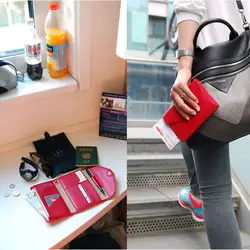 Zip сумка клатч сумка-мессенджер Для женщин кожа Trifold бумажник карты Обложка для паспорта