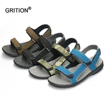 GRITION/мужские кроссовки; уличные сандалии; летняя пляжная обувь на плоской подошве; легкая быстросохнущая резиновая дышащая Спортивная обувь; большой размер 46