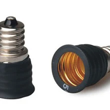 10 шт./лот E12 для e17 лампа База разъем держатель лампы адаптер противопожарные Материал Галогенные Светодиодные адаптер конвертер